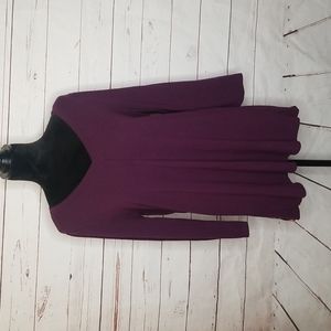 Le Lis Alante Woven Back Knit Top